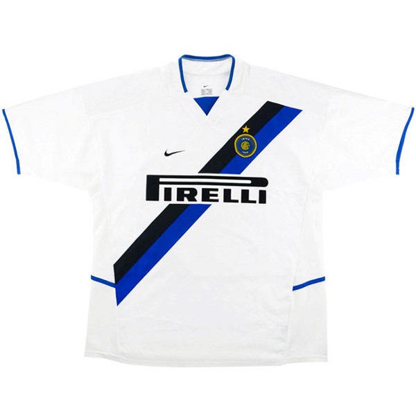 Maillot Football Inter Milan Exterieur Retro 2002 2003 Blanc